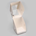 Коробка для 1 капкейк с окном, белая, 12.5×9.5×9.5 см - Фото 4