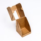 Упаковка под один капкейк с окном, крафт, 12,5 х 9,5 х 9,5 см - Фото 4