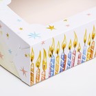 Коробка складная с окном под зефир "Праздничные свечи", 25 х 15 х 7 см - Фото 5
