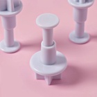 Плунжеры кондитерские Доляна «Звёздочка», набор 3 шт.: d=2 см, d=2.2 см, d=2.5 см, пластик, белые - Фото 4