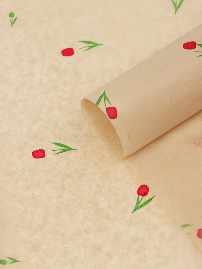 Бумага упаковочная тишью, «Цветы», желтый, 50 см × 70 см 17 грамм - Фото 1