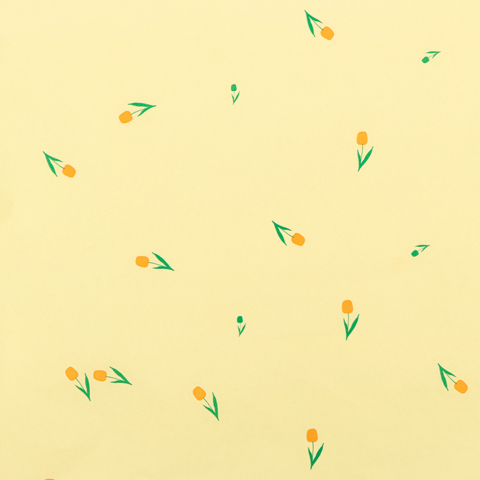 Бумага упаковочная тишью, "Цветы", желтый, 50 см х 70 см 17 грамм - фото 1891858399