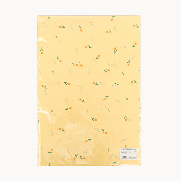 Бумага упаковочная тишью, "Цветы", желтый, 50 см х 70 см 17 грамм - фото 1891858402
