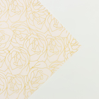 Бумага упаковочная тишью, "Цветы", 50 см х 70 см 17 грамм, розовая - Фото 4