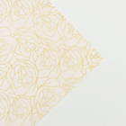 Бумага упаковочная тишью, «Цветы», 50 см × 70 см 17 грамм, розовая - Фото 4