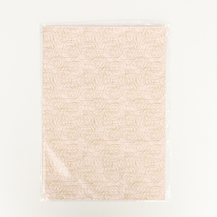 Бумага упаковочная тишью, "Цветы", 50 см х 70 см 17 грамм, розовая - фото 1909473794