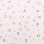 Бумага упаковочная тишью, "Сердечки", 50 см х 70 см 17 грамм, розовая - Фото 3