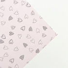 Бумага упаковочная тишью, "Сердечки", 50 см х 70 см 17 грамм, розовая - Фото 4