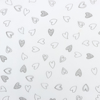 Бумага упаковочная тишью, «Сердечки», 50 см × 70 см 17 грамм, белая - Фото 3