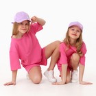 Кепка детская для девочки, цвет сиреневый рр 54см - Фото 14