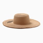 Шляпа женская MINAKU, цвет светло-коричневый, р-р 58 - фото 321072122