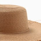 Шляпа женская MINAKU, цвет светло-коричневый, р-р 58 - Фото 5