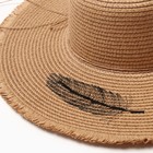 Шляпа женская MINAKU, цвет светло-коричневый, р-р 58 - Фото 6
