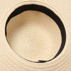 Шляпа женская MINAKU, цв. молочный, р-р 58 - фото 24599056