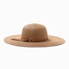 Шляпа женская MINAKU, цв. светло-коричневый, р-р 58 - фото 297655007