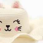 Шляпа для девочки MINAKU, р-р 50, цвет молочный - Фото 3