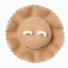 Шляпа для девочки MINAKU, р-р 50, цвет светло-коричневый - Фото 2