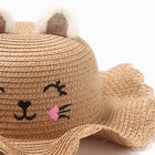 Шляпа для девочки MINAKU, р-р 50, цвет светло-коричневый - Фото 3