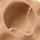 Шляпа для девочки MINAKU, р-р 50, цвет светло-коричневый - Фото 5