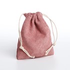 Косметичка - мешок с завязками, цвет розовый - фото 320957386
