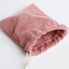 Косметичка - мешок с завязками, цвет розовый - фото 8729145