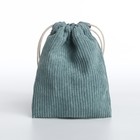 Косметичка - мешок с завязками, цвет голубой - Фото 2