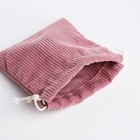 Косметичка - мешок с завязками, цвет сиренево-розовый - фото 8729154