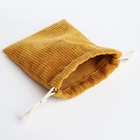 Косметичка - мешок с завязками, цвет горчичный - Фото 3