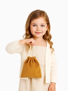 Сумка детская с завязками, цвет горчичный 10138072