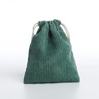 Косметичка - мешок с завязками, цвет зелёный - Фото 2