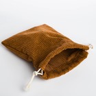 Косметичка - мешок с завязками, цвет коричневый - Фото 3