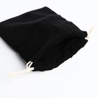 Косметичка - мешок с завязками, цвет чёрный - Фото 3