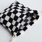 Косметичка - мешок с завязками, цвет белый/чёрный - Фото 3