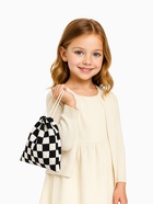 Сумка детская с завязками, цвет белый/чёрный 10138077