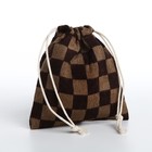 Косметичка - мешок с завязками, цвет коричневый - фото 292915637