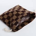 Косметичка - мешок с завязками, цвет коричневый - фото 8729175