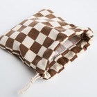 Косметичка - мешок с завязками, цвет бежевый/коричневый - Фото 3