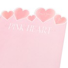 Бумага фигурная для цветов 70гр., "Сердца", 50х35см, розовая - Фото 3