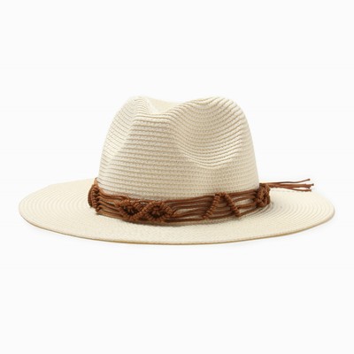 Шляпа женская MINAKU, молочная, размер 56-58, целлюлоза 100%