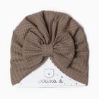 Шапка для девочки «Крошка Я. Бантик», размер 46-48 см, бежевая - Фото 4