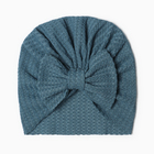 Шапка для девочки «Крошка Я. Бантик», размер 46-48 см, синяя - Фото 1