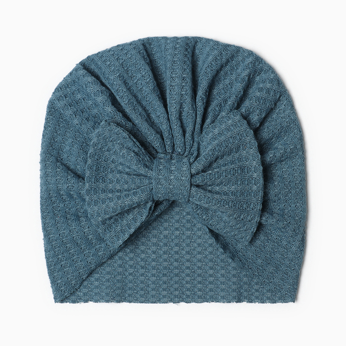 Шапка для девочки «Крошка Я. Бантик», размер 46-48 см, синяя - Фото 1