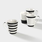 Набор кружек фарфоровых Magistro «Сильвер», 4 предмета: 350 мл - Фото 3