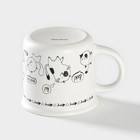 Кружка фарфоровая Доляна «Тайная жизнь», 360 мл, цвет белый - Фото 3
