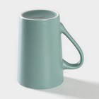 Кружка Доляна Good morning. Home, 385 мл, фарфор, голубая - Фото 3