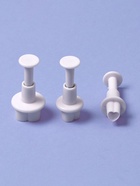 Плунжеры кондитерские «Сердечко», набор 3 шт.: 1.6×1.1 см, 1.4×1 см, 1×1 см, пластик, белые - Фото 3