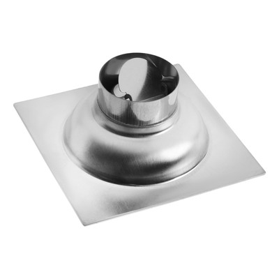 Трап ZEIN engr, 100×100 мм, вертикальный, с трубой, внеш/внутр d=40/37 мм, нержа сталь, хром