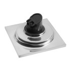 Трап ZEIN, 100х100 мм, вертикальный, d=32 мм, нержавеющая сталь, хром - фото 23537082