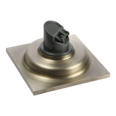 Трап ZEIN, 100×100 мм, вертикальный, d=32 мм, нержавеющая сталь, античная бронза