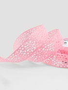 Лента декоративная, репсовая «Ажурные цветы», 25 мм, 9.1±0.5 м, розовая - Фото 3